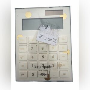 kate spade Gold and White Calculator New
